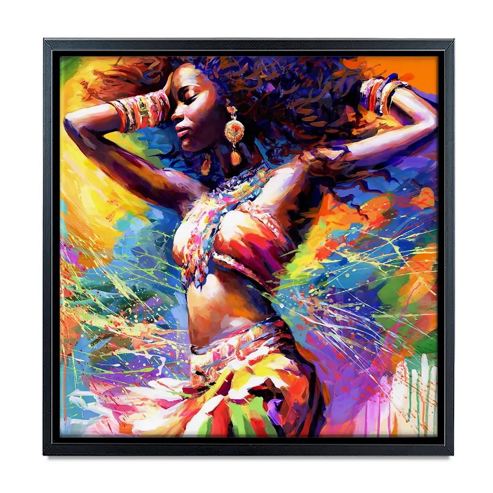 Beautiful African Woman Square Canvas Print Beautiful African Woman Square Canvas Print wall art product Leon Devenice