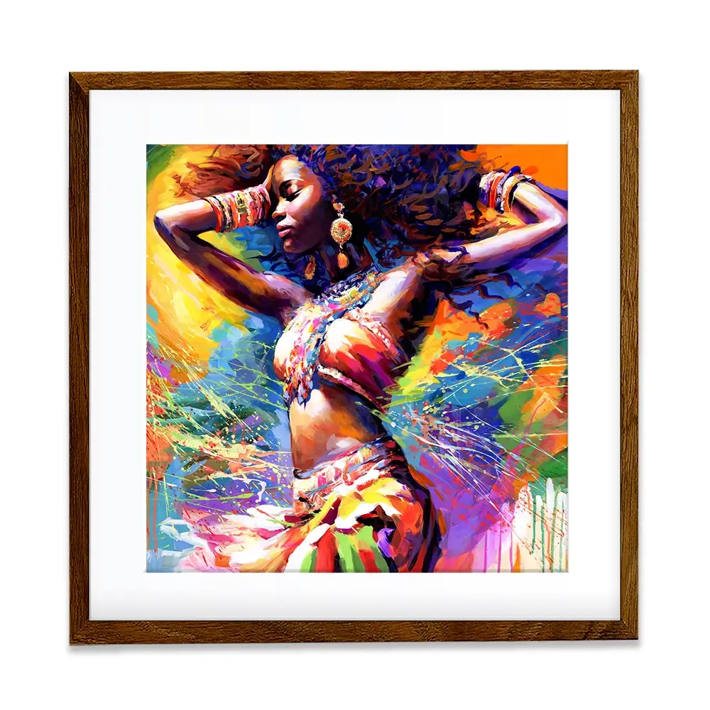Beautiful African Woman Square Framed Art Print Beautiful African Woman Square Framed Art Print wall art product Leon Devenice