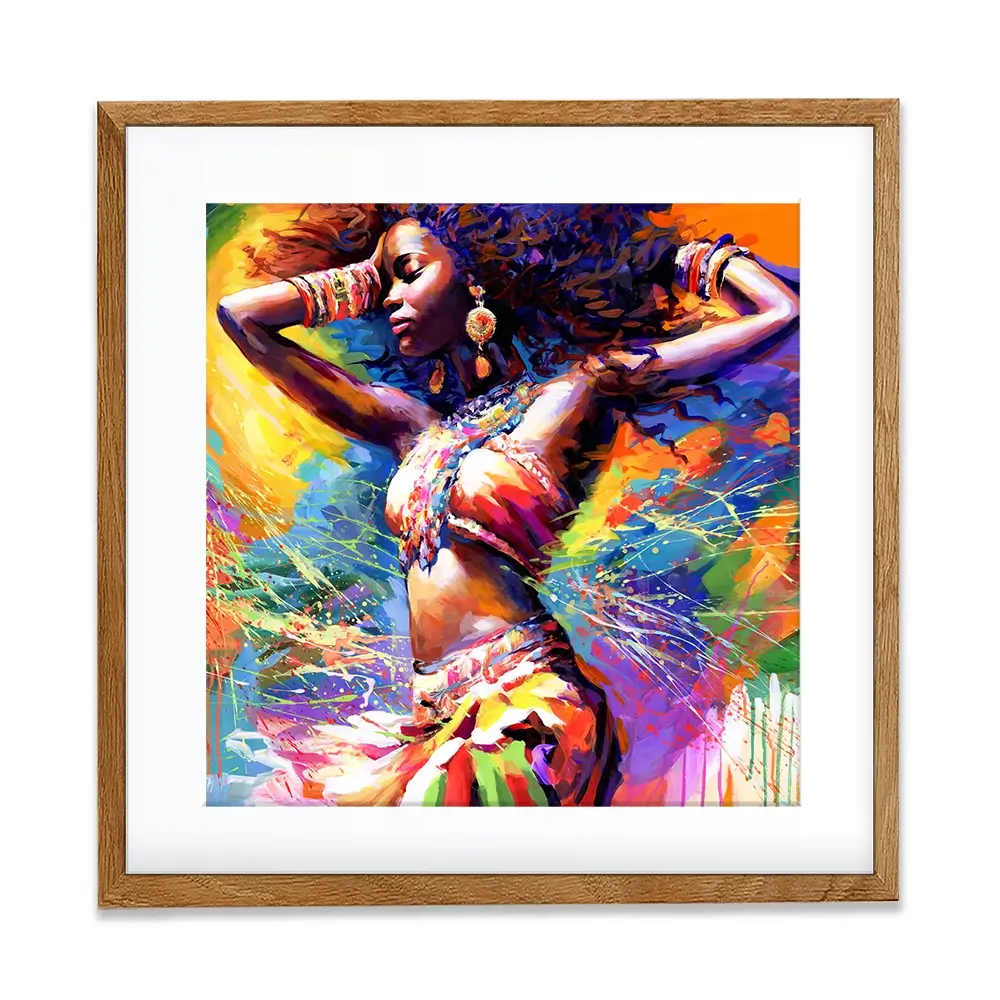 Beautiful African Woman Square Framed Art Print Beautiful African Woman Square Framed Art Print wall art product Leon Devenice