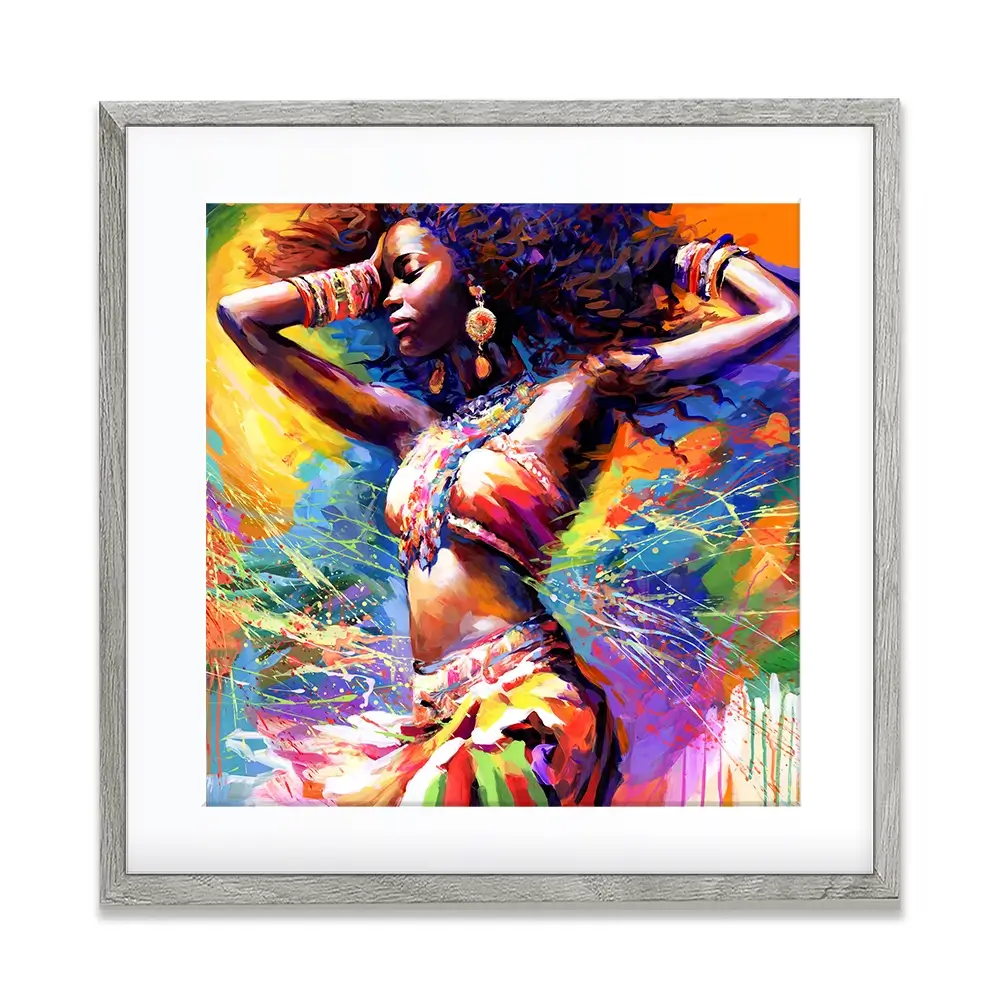 Beautiful African Woman Square Framed Art Print Beautiful African Woman Square Framed Art Print wall art product Leon Devenice