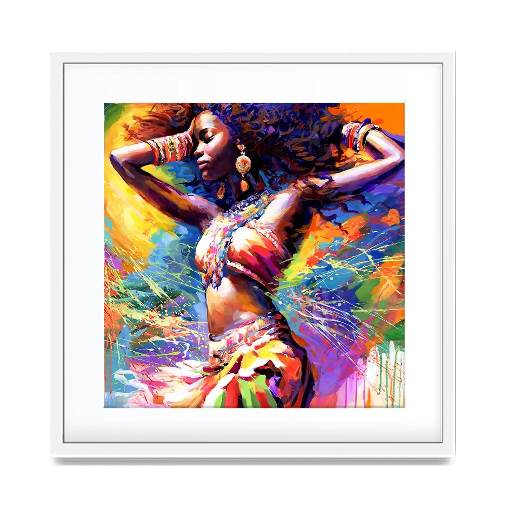 Beautiful African Woman Square Framed Art Print Beautiful African Woman Square Framed Art Print wall art product Leon Devenice