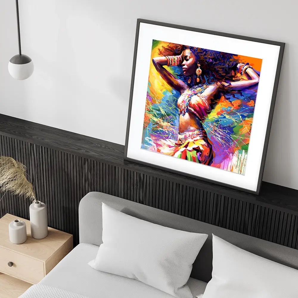 Beautiful African Woman Square Framed Art Print Beautiful African Woman Square Framed Art Print wall art product Leon Devenice