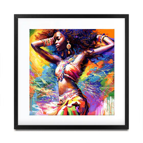 Beautiful African Woman Square Framed Art Print Beautiful African Woman Square Framed Art Print wall art product Leon Devenice