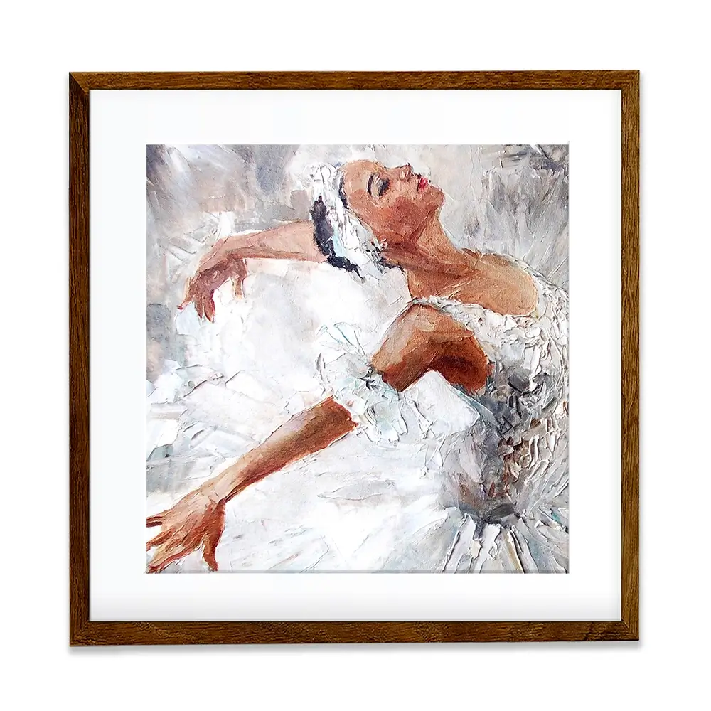 Beautiful Ballerina Square Framed Art Print Beautiful Ballerina Square Framed Art Print wall art product Maria Bo / Shutterstock