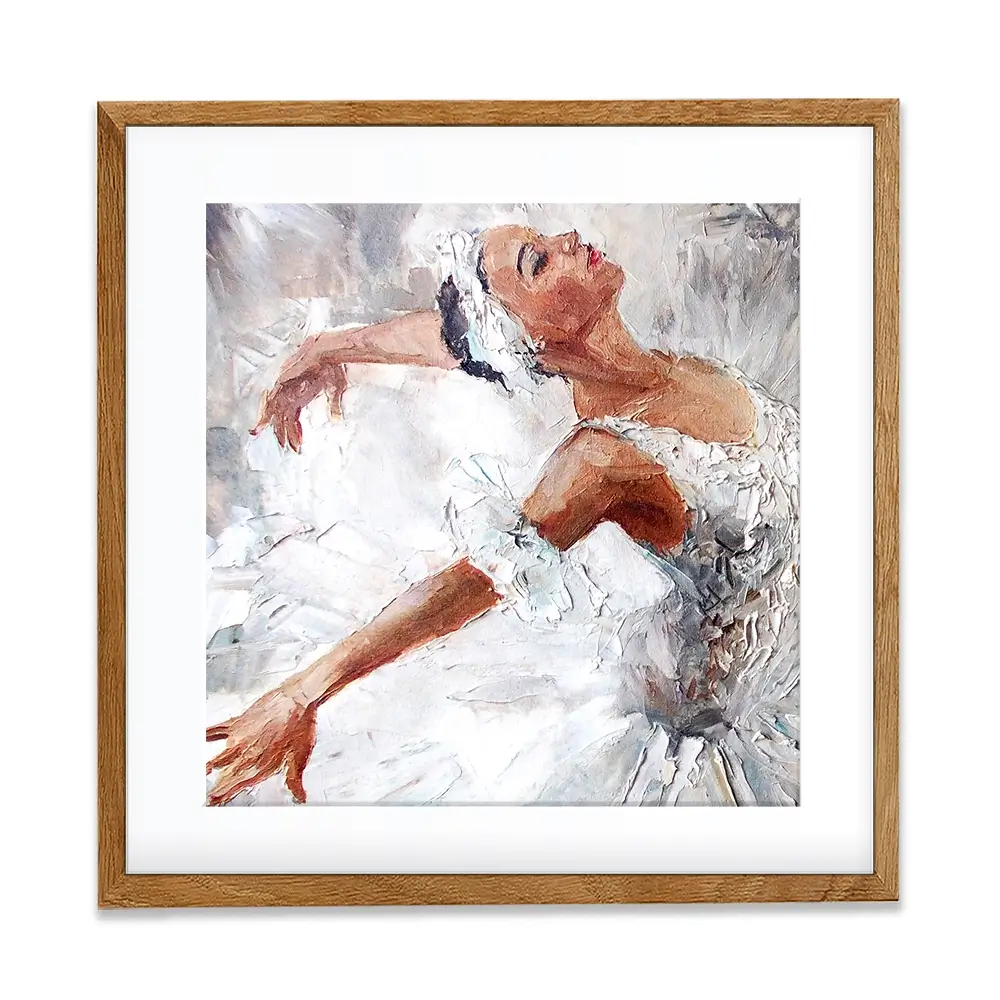Beautiful Ballerina Square Framed Art Print Beautiful Ballerina Square Framed Art Print wall art product Maria Bo / Shutterstock