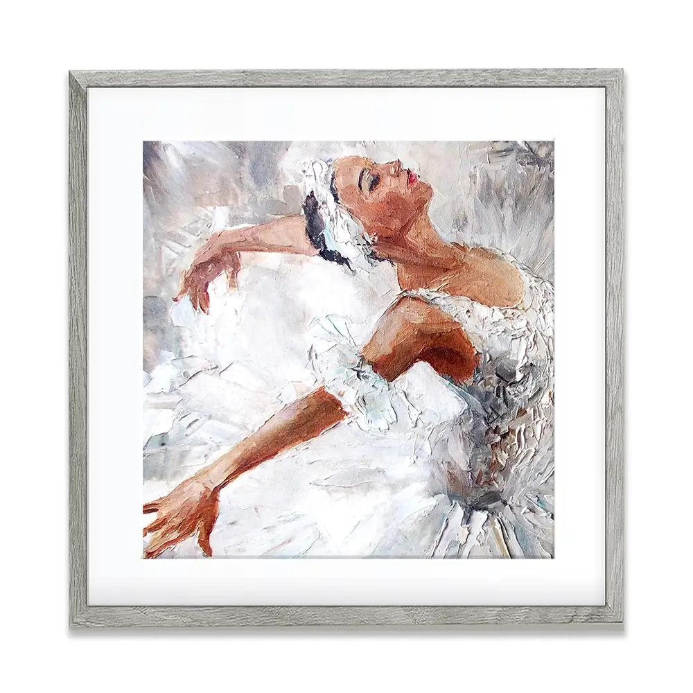 Beautiful Ballerina Square Framed Art Print Beautiful Ballerina Square Framed Art Print wall art product Maria Bo / Shutterstock