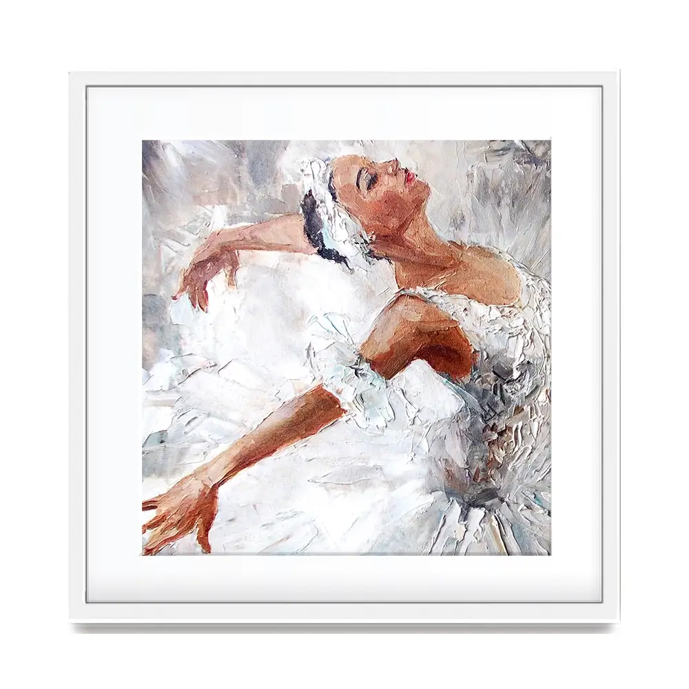 Beautiful Ballerina Square Framed Art Print Beautiful Ballerina Square Framed Art Print wall art product Maria Bo / Shutterstock