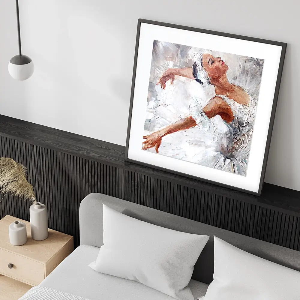Beautiful Ballerina Square Framed Art Print Beautiful Ballerina Square Framed Art Print wall art product Maria Bo / Shutterstock