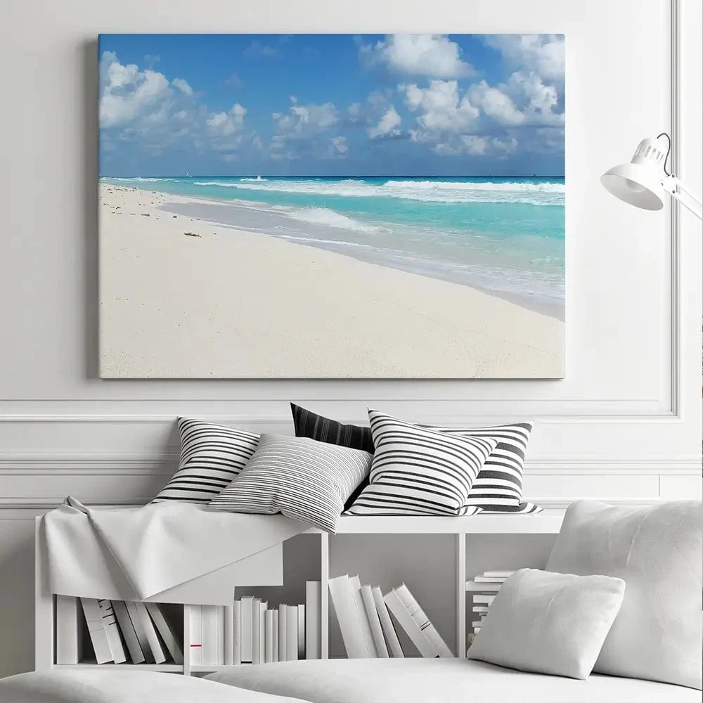 Beautiful Beach Scene Canvas Print Beautiful Beach Scene Canvas Print wall art product Ligia Aguilar / Shutterstock