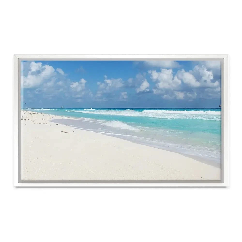 Beautiful Beach Scene Canvas Print Beautiful Beach Scene Canvas Print wall art product Ligia Aguilar / Shutterstock