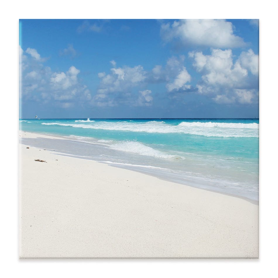 Beautiful Beach Scene Square Canvas Print wall art product Ligia Aguilar / Shutterstock
