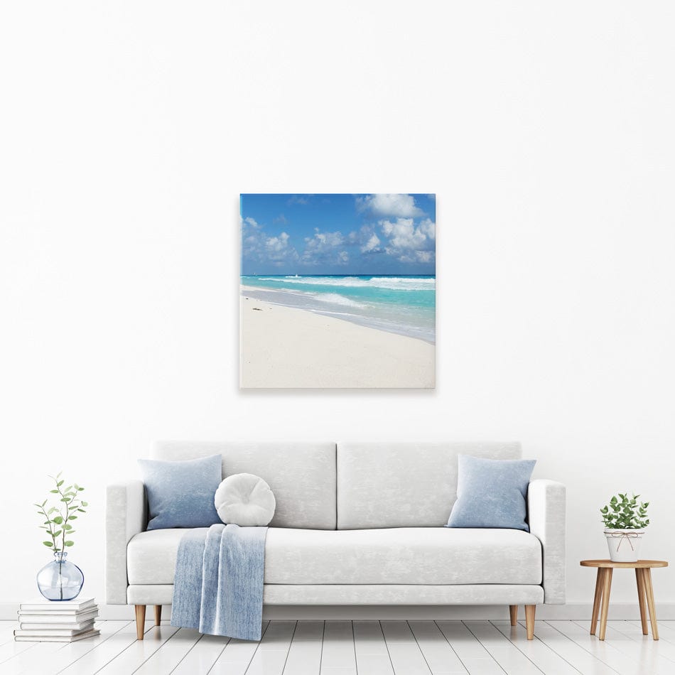 Beautiful Beach Scene Square Canvas Print wall art product Ligia Aguilar / Shutterstock