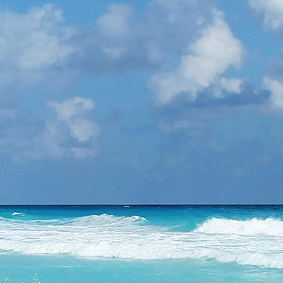 Beautiful Beach Scene Square Canvas Print wall art product Ligia Aguilar / Shutterstock