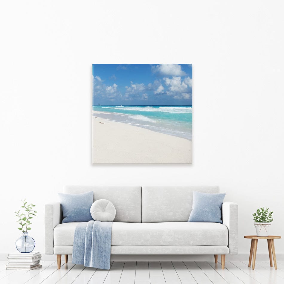 Beautiful Beach Scene Square Canvas Print wall art product Ligia Aguilar / Shutterstock