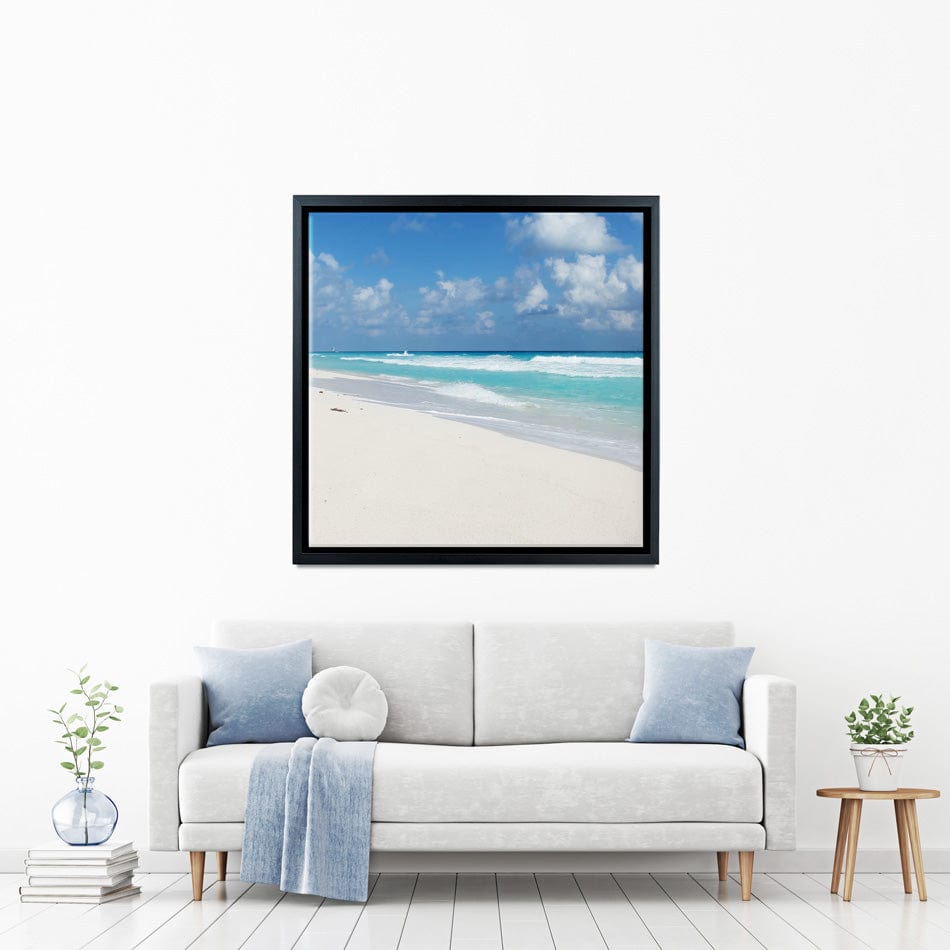 Beautiful Beach Scene Square Canvas Print wall art product Ligia Aguilar / Shutterstock