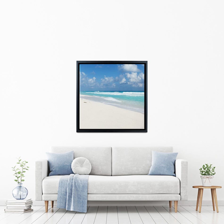 Beautiful Beach Scene Square Canvas Print wall art product Ligia Aguilar / Shutterstock