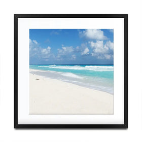 Beautiful Beach Scene Square Framed Art Print Beautiful Beach Scene Square Framed Art Print wall art product Ligia Aguilar / Shutterstock