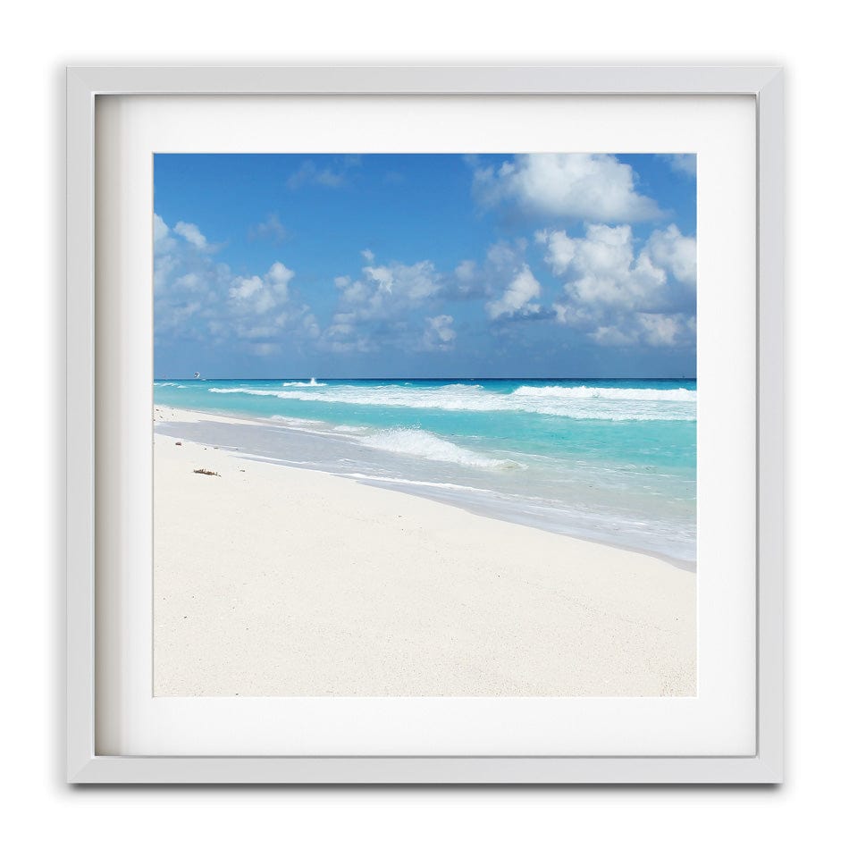 Beautiful Beach Scene Square Framed Art Print wall art product Ligia Aguilar / Shutterstock
