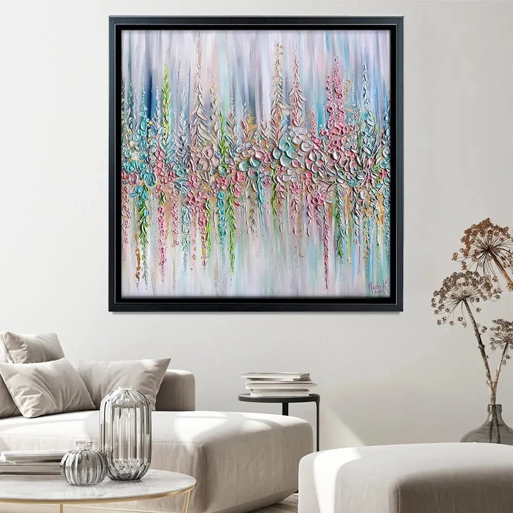 Beautiful Pastels Square Canvas Print Beautiful Pastels Square Canvas Print wall art product Nada Khatib