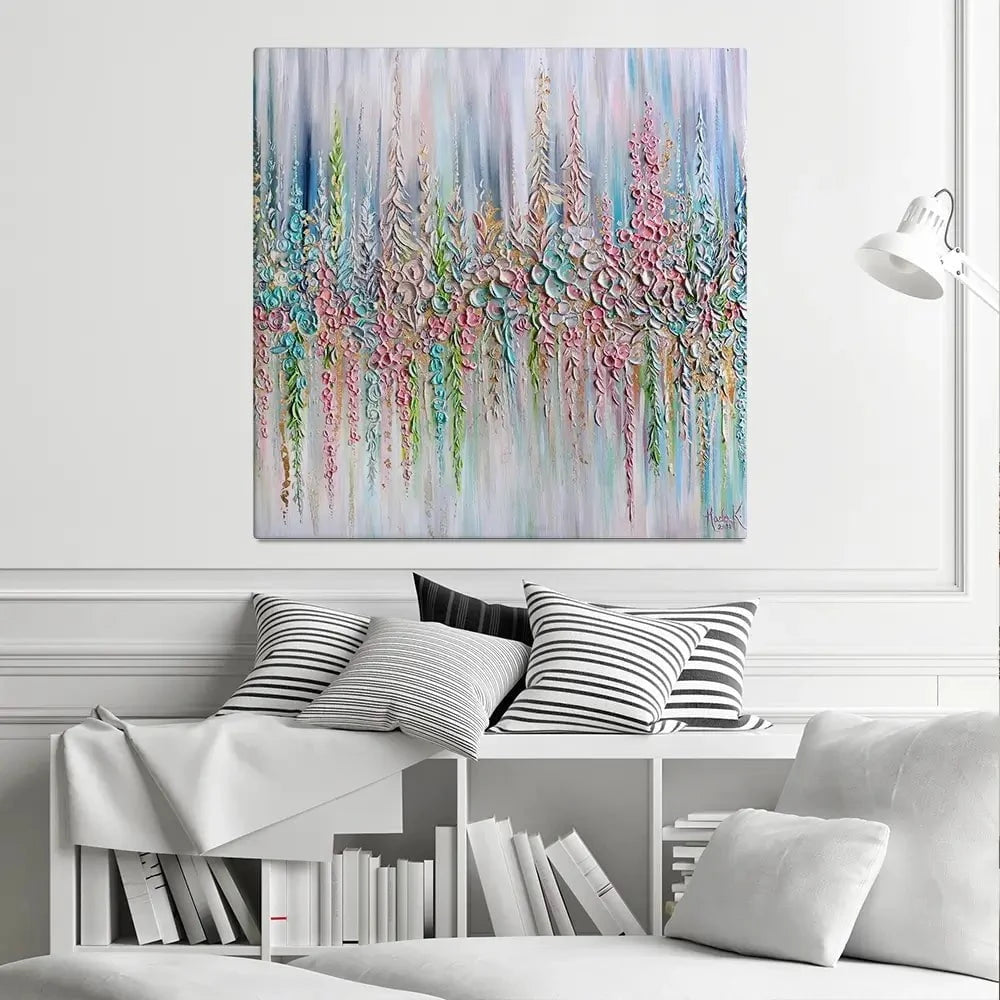 Beautiful Pastels Square Canvas Print Beautiful Pastels Square Canvas Print wall art product Nada Khatib