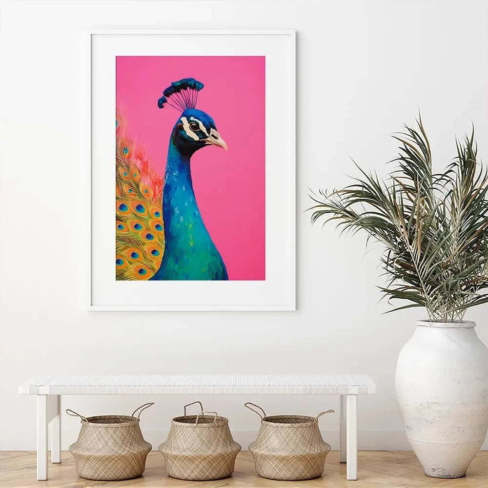Beautiful Peacock Framed Art Print Beautiful Peacock Framed Art Print wall art product Treechild