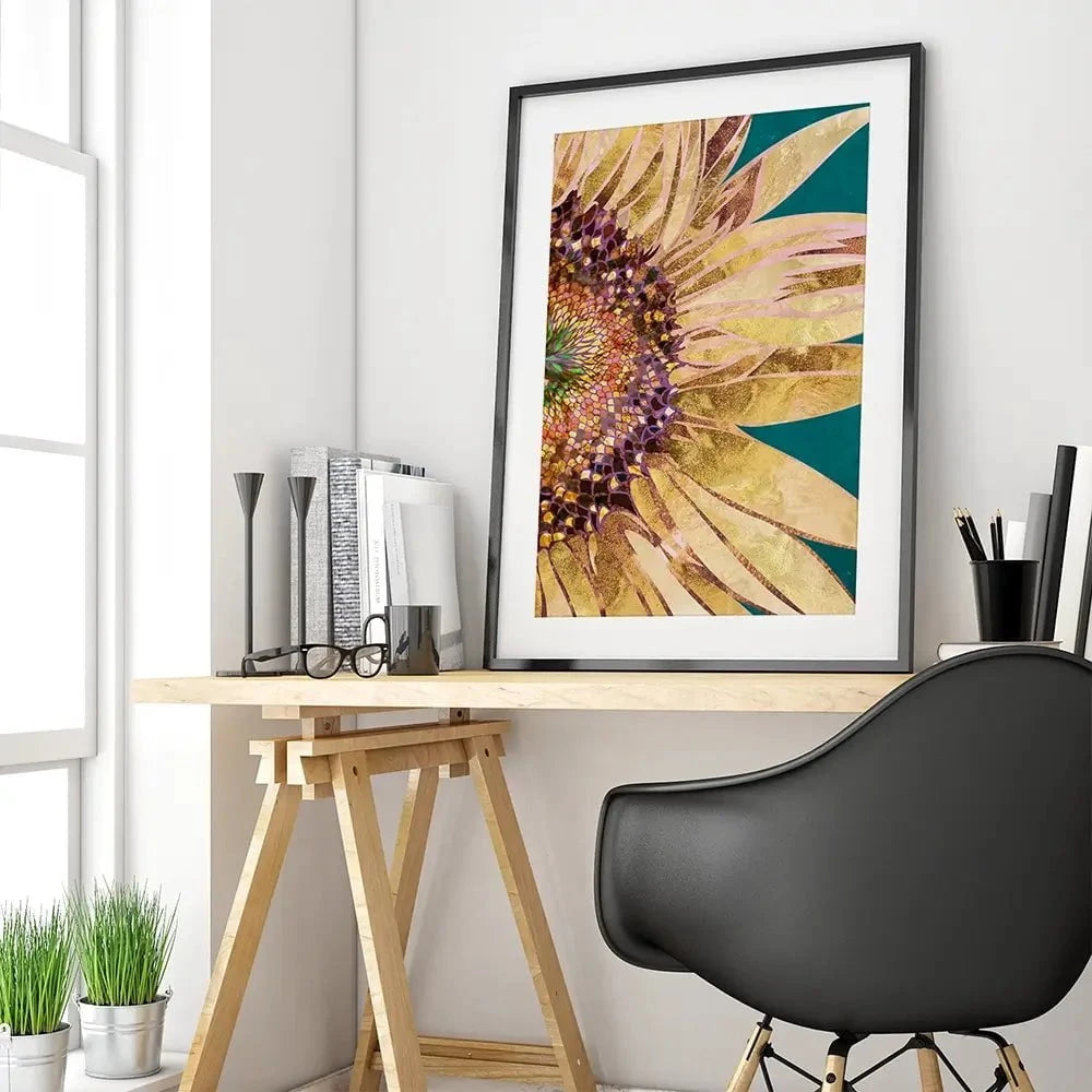 Beautiful Sunflower Portrait Framed Art Print Beautiful Sunflower Portrait Framed Art Print wall art product Sarah Manovski