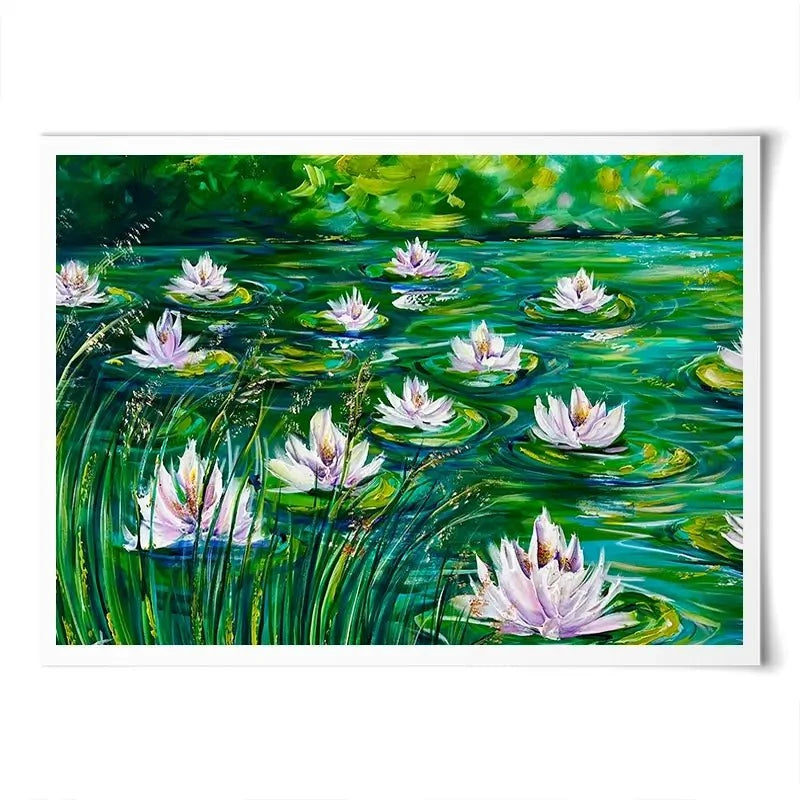 Beautiful Water Lillies Art Print Beautiful Water Lillies Art Print wall art product Estelle Grengs - Independent