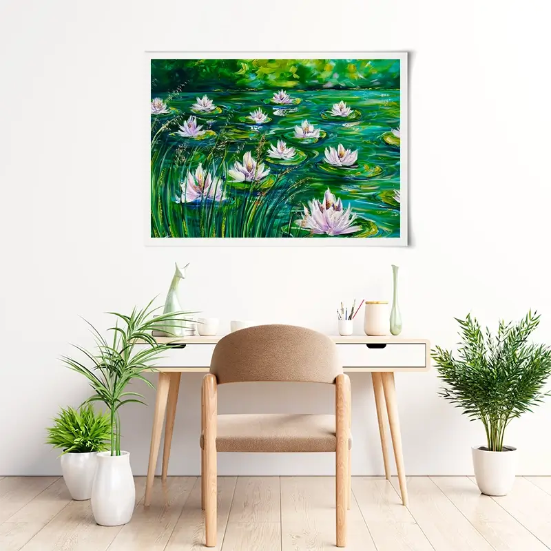 Beautiful Water Lillies Art Print Beautiful Water Lillies Art Print wall art product Estelle Grengs - Independent