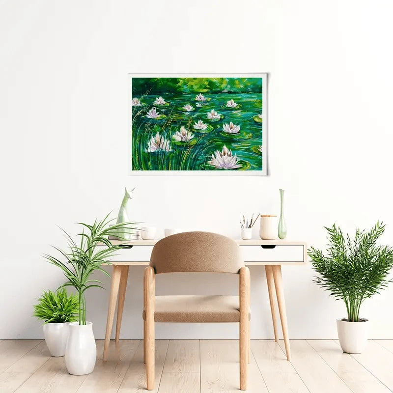 Beautiful Water Lillies Art Print Beautiful Water Lillies Art Print wall art product Estelle Grengs - Independent