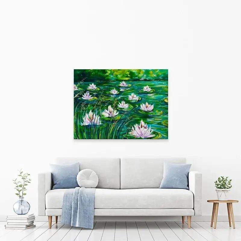 Beautiful Water Lillies Canvas Print Beautiful Water Lillies Canvas Print wall art product Estelle Grengs - Independent