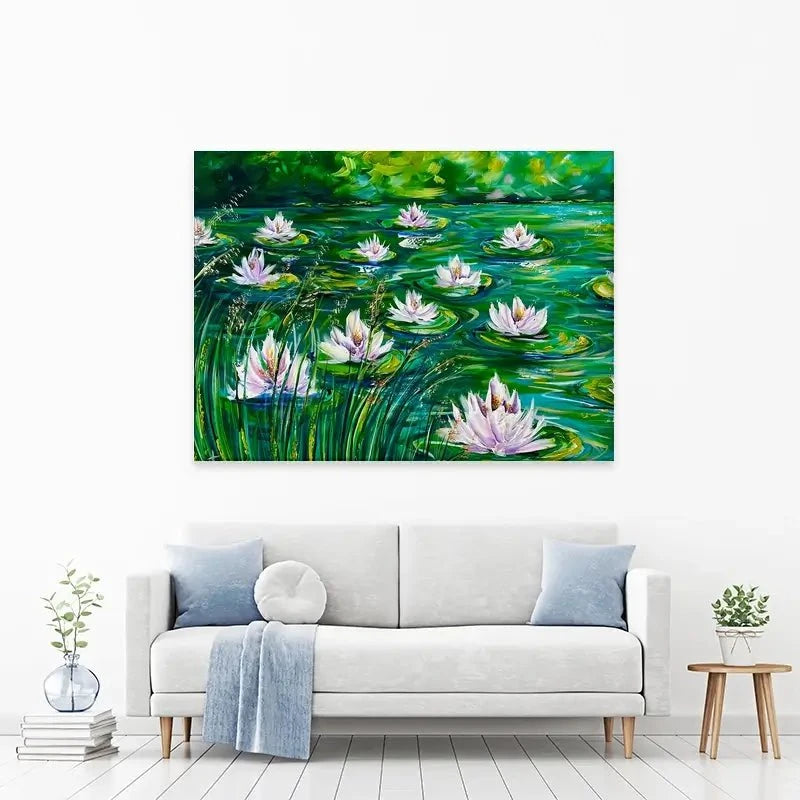 Beautiful Water Lillies Canvas Print Beautiful Water Lillies Canvas Print wall art product Estelle Grengs - Independent