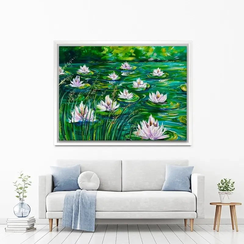 Beautiful Water Lillies Canvas Print Beautiful Water Lillies Canvas Print wall art product Estelle Grengs - Independent