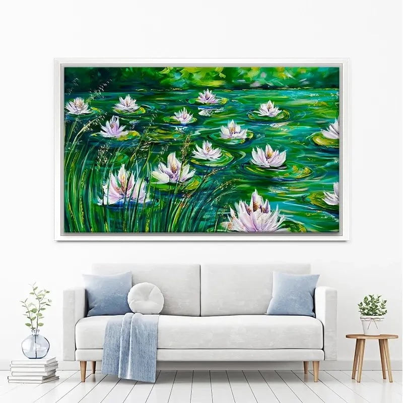 Beautiful Water Lillies Canvas Print Beautiful Water Lillies Canvas Print wall art product Estelle Grengs - Independent