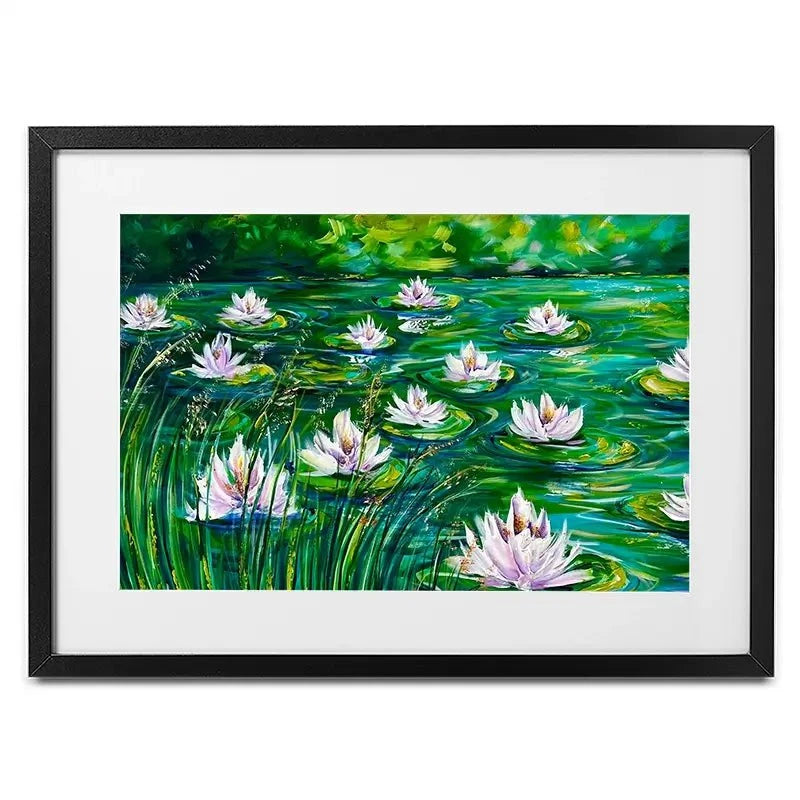 Beautiful Water Lillies Framed Art Print Beautiful Water Lillies Framed Art Print wall art product Estelle Grengs - Independent