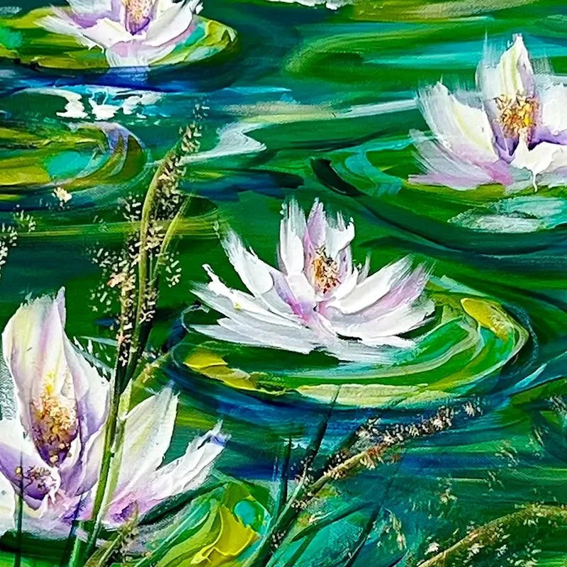 Beautiful Water Lillies Framed Art Print Beautiful Water Lillies Framed Art Print wall art product Estelle Grengs - Independent