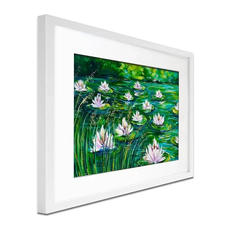Beautiful Water Lillies Framed Art Print Beautiful Water Lillies Framed Art Print wall art product Estelle Grengs - Independent