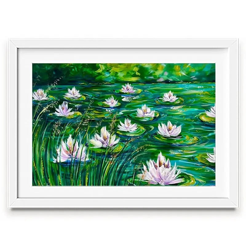 Beautiful Water Lillies Framed Art Print Beautiful Water Lillies Framed Art Print wall art product Estelle Grengs - Independent