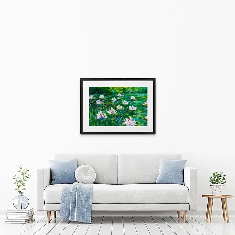 Beautiful Water Lillies Framed Art Print Beautiful Water Lillies Framed Art Print wall art product Estelle Grengs - Independent