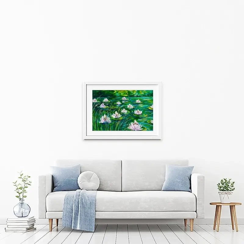 Beautiful Water Lillies Framed Art Print Beautiful Water Lillies Framed Art Print wall art product Estelle Grengs - Independent