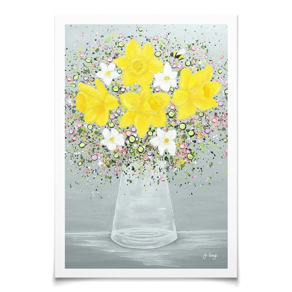 Bee Happy Art Print Bee Happy Art Print wall art product Jo Gough