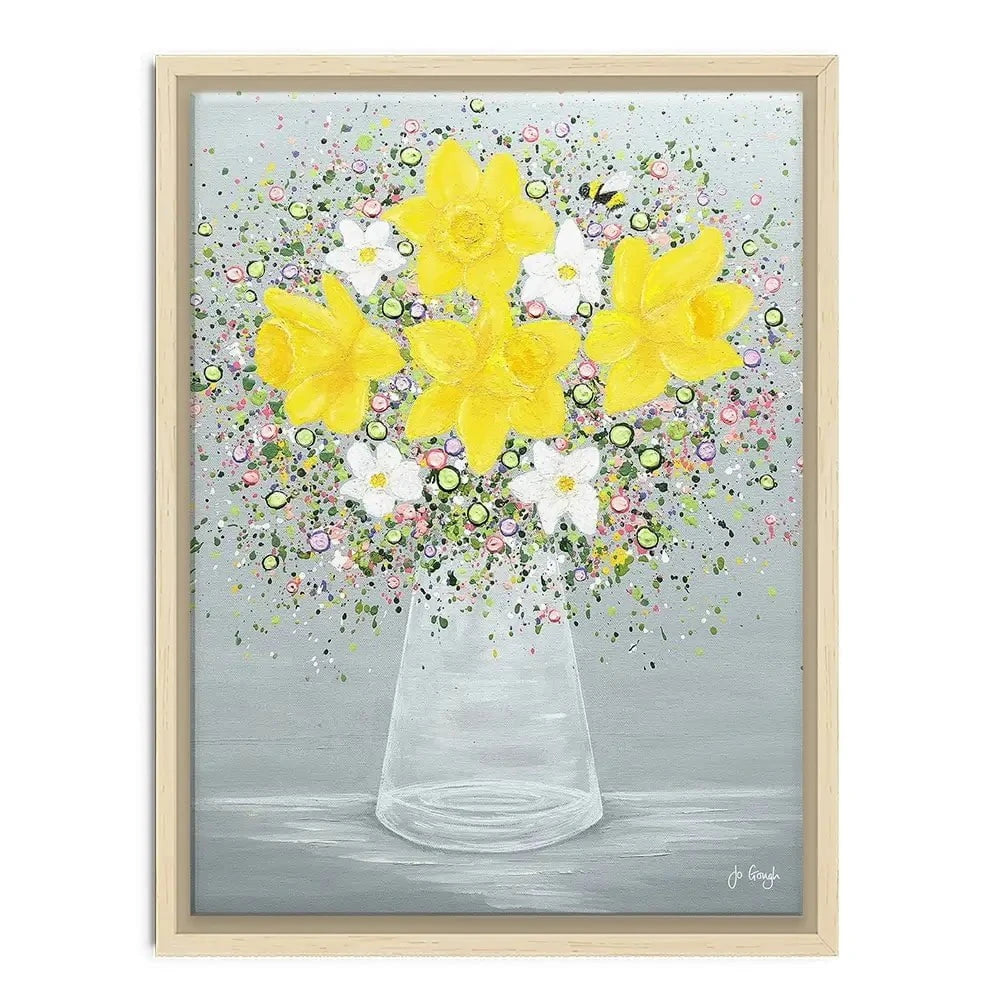 Bee Happy Canvas Print Bee Happy Canvas Print wall art product Jo Gough