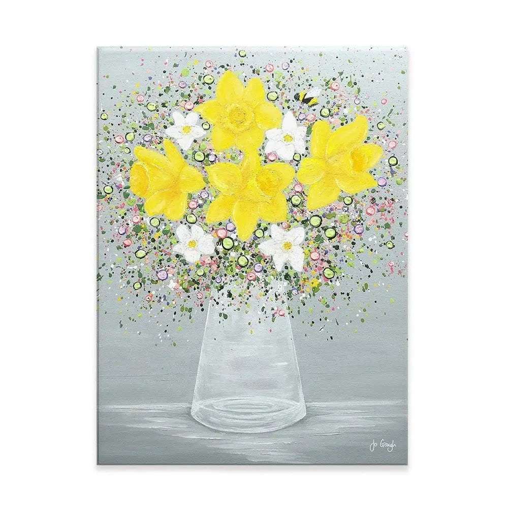 Bee Happy Canvas Print Bee Happy Canvas Print wall art product Jo Gough