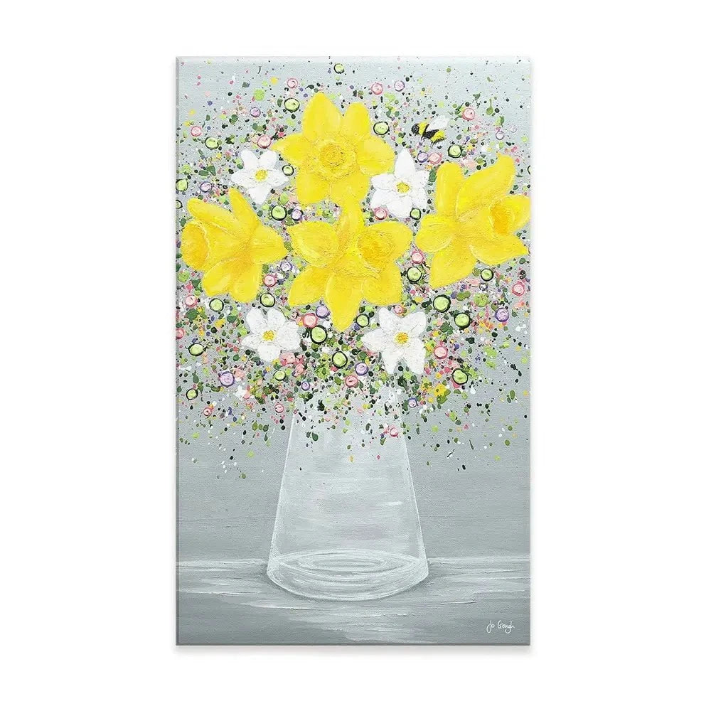 Bee Happy Canvas Print Bee Happy Canvas Print wall art product Jo Gough