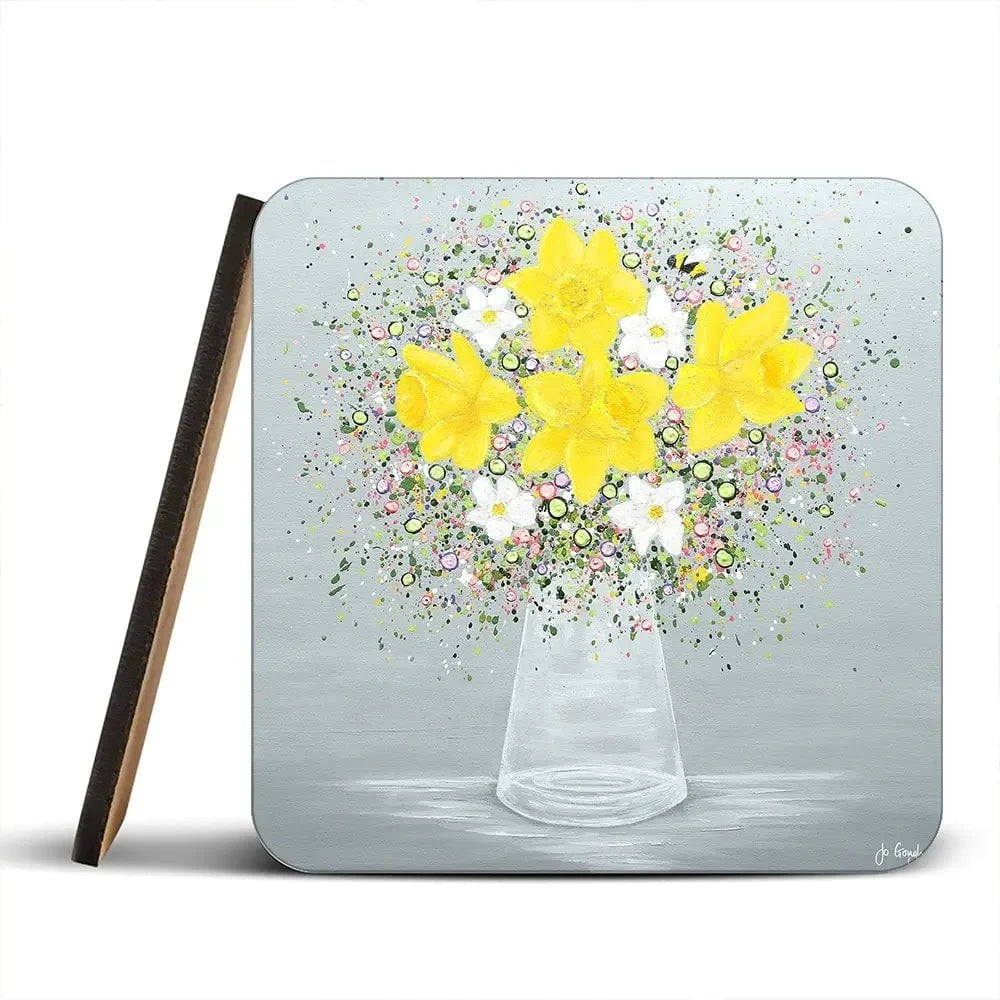 Bee Happy Coaster Set Rainbow Soul Tree Coaster Set | Rainbow Soul Tree Art Coasters wall art product Jo Gough