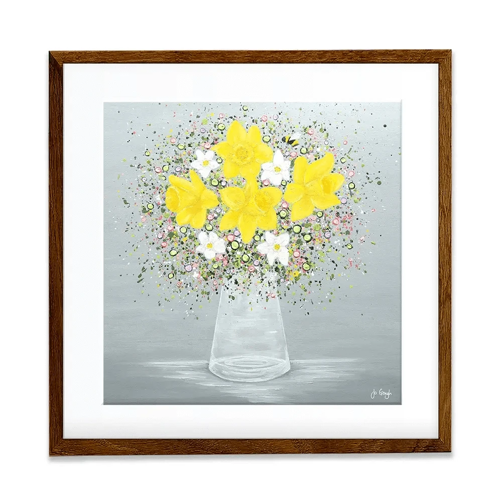 Bee Happy Square Framed Art Print Bee Happy Square Framed Art Print wall art product Jo Gough