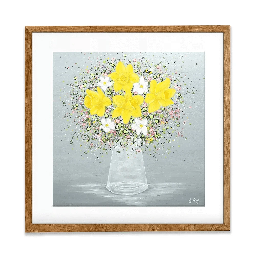 Bee Happy Square Framed Art Print Bee Happy Square Framed Art Print wall art product Jo Gough