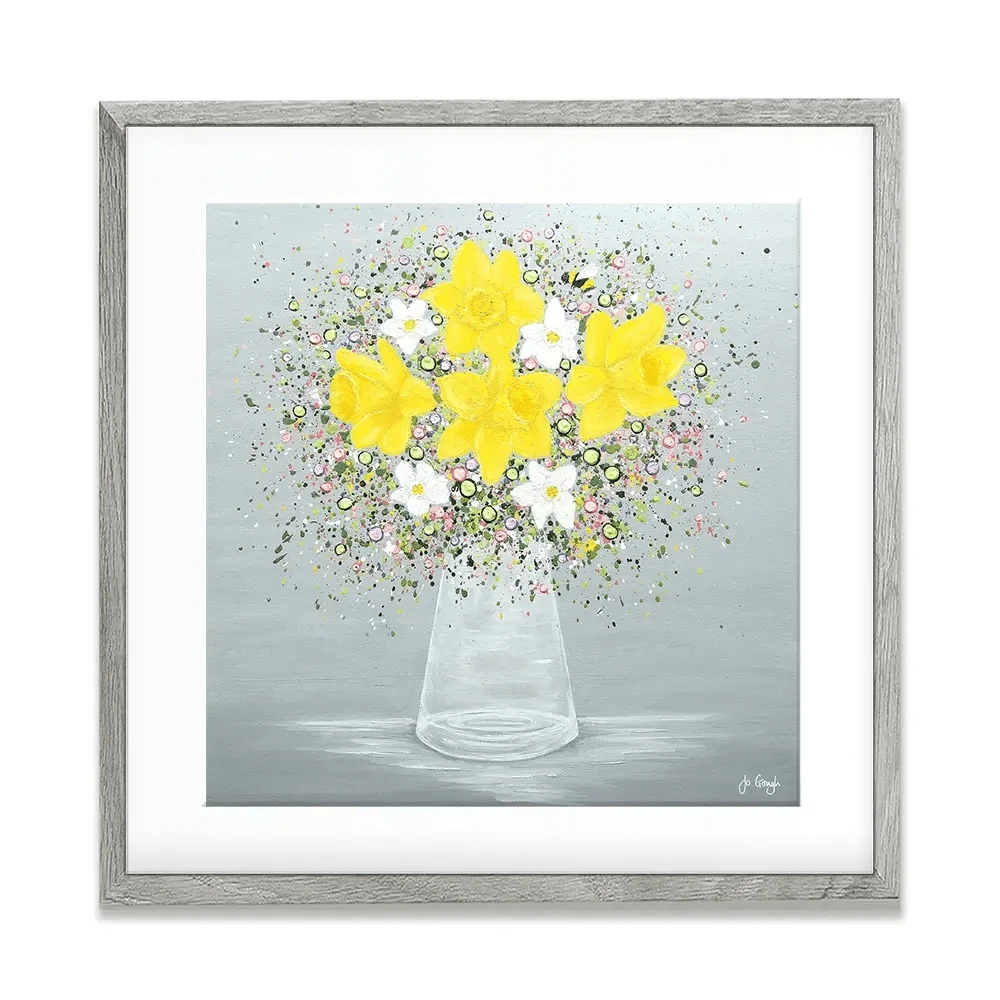 Bee Happy Square Framed Art Print Bee Happy Square Framed Art Print wall art product Jo Gough