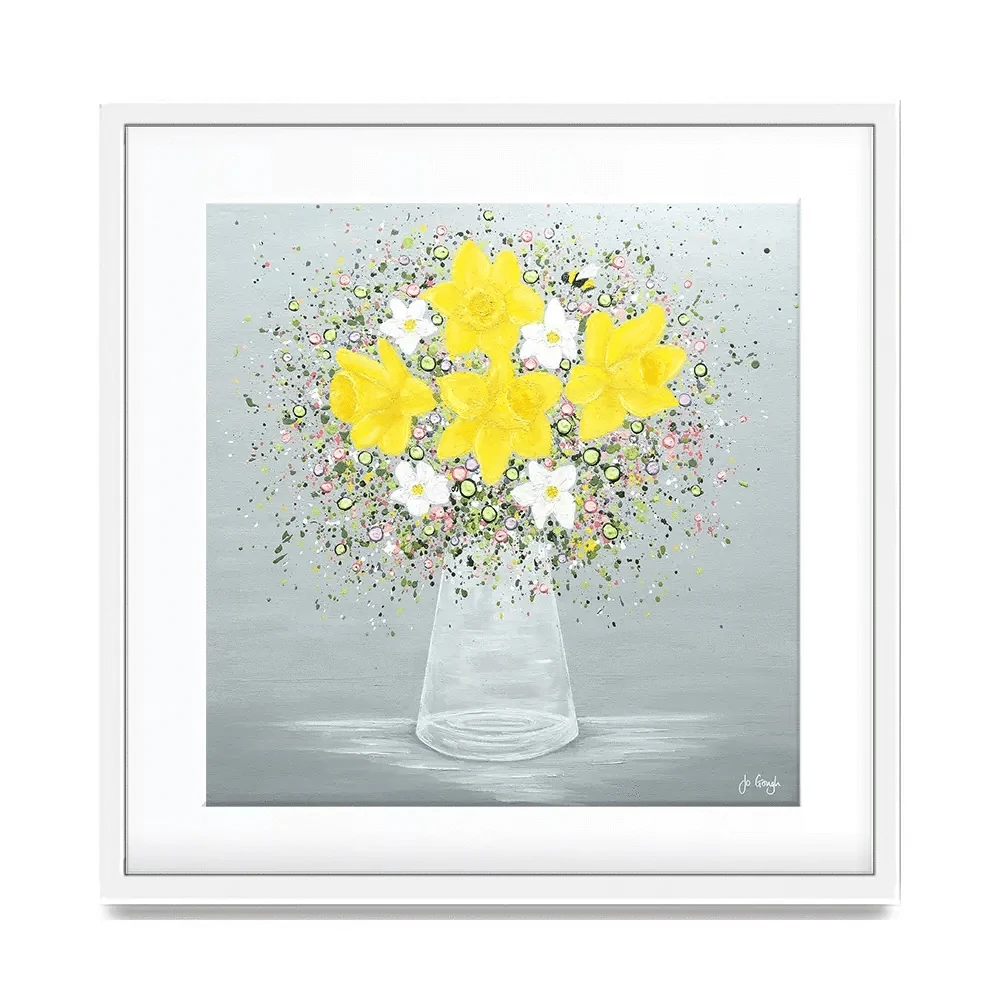 Bee Happy Square Framed Art Print Bee Happy Square Framed Art Print wall art product Jo Gough