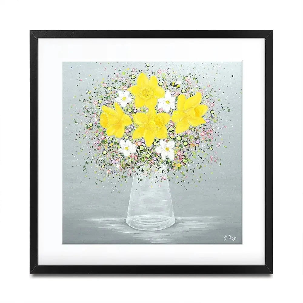 Bee Happy Square Framed Art Print Bee Happy Square Framed Art Print wall art product Jo Gough