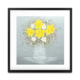 Bee Happy Square Framed Art Print Bee Happy Square Framed Art Print wall art product Jo Gough